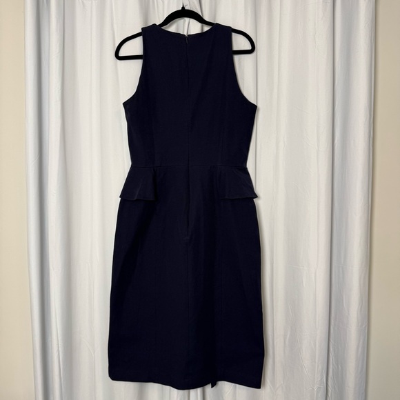 Banana Republic Side Peplum Sheath Dress Navy Size 14 Tall - Picture 10 of 16